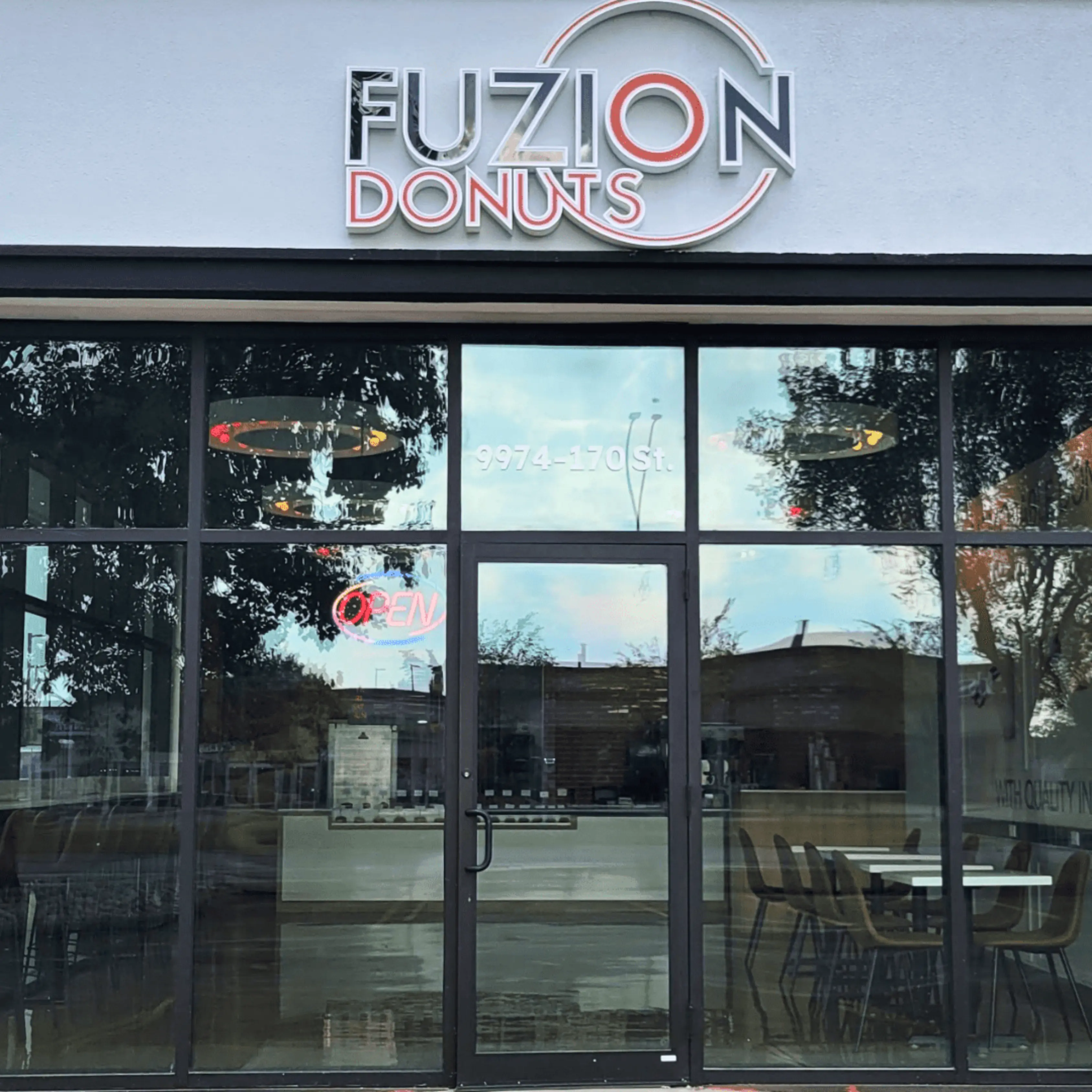 Fuzion Donuts storefront for pickup